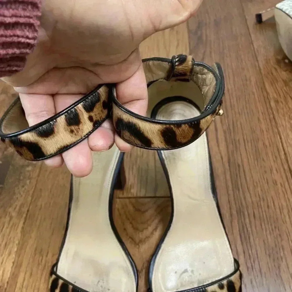 J CREW COLLECTION Lanie Calf-Hair Stacked Heel Shoe 7 - Picture 2 of 11